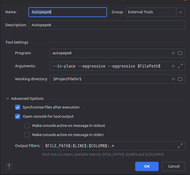 External Tools: AutoPEP8